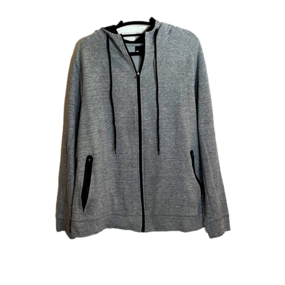 zella zip up hoodie gray, size large, in good condition